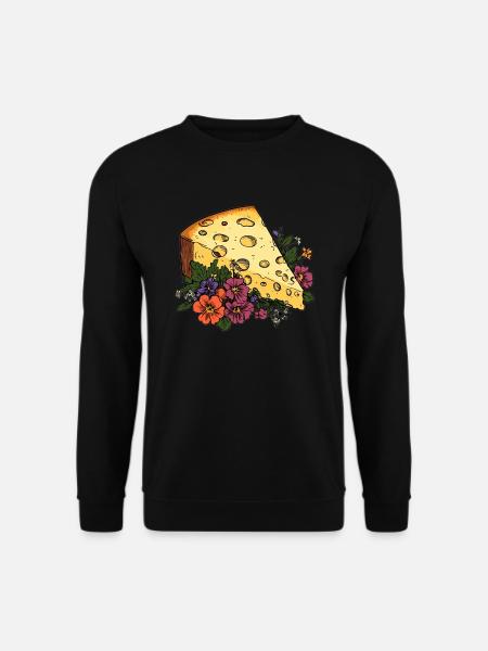 Cheese with flowers - Unisex Sweatshirt - black