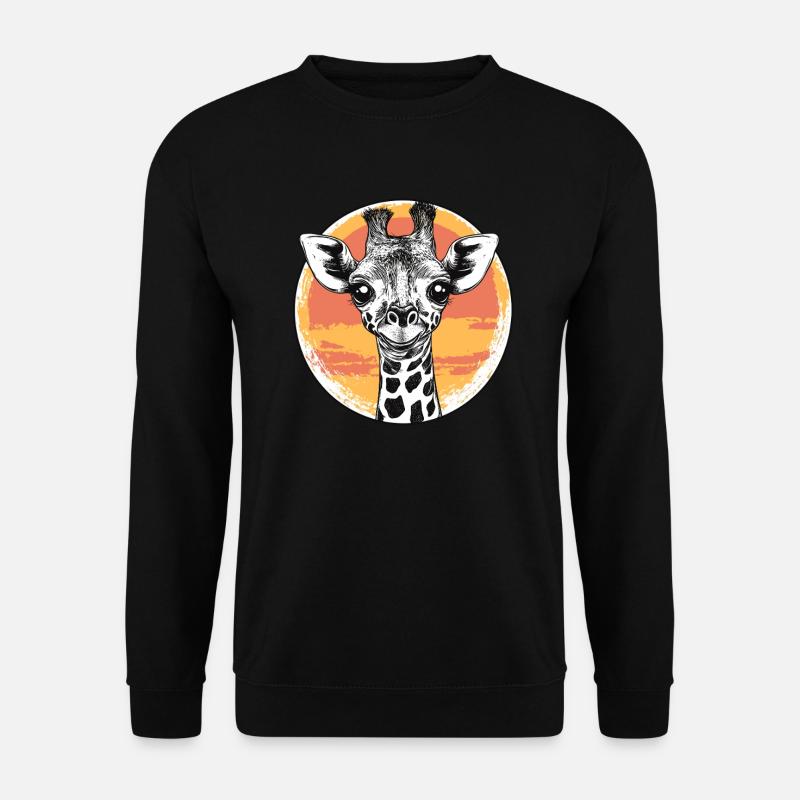 Giraffe at sunset - Unisex Sweatshirt - black