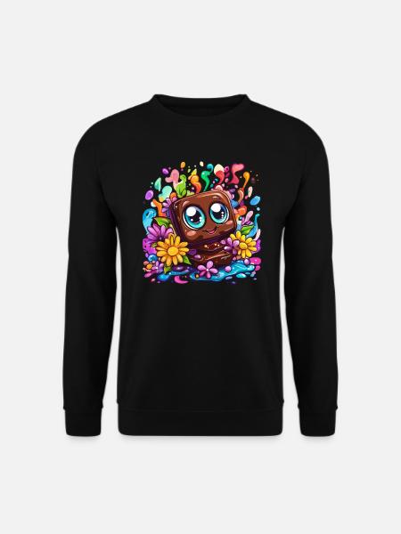 Happy chocolate piece - Unisex Sweatshirt - black