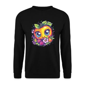Pêche gaie aux baies - Sweat-shirt Unisexe - noir - Devant - Alina (178cm) & Michal (187cm)