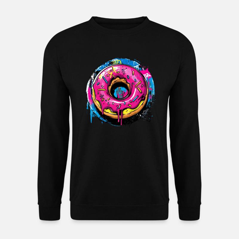 Donut in graffiti style - Unisex Sweatshirt - black