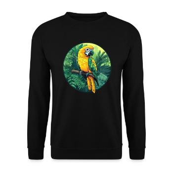 Perroquet dans la jungle - Sweat-shirt Unisexe - noir - Devant - Alina (178cm) & Michal (187cm)