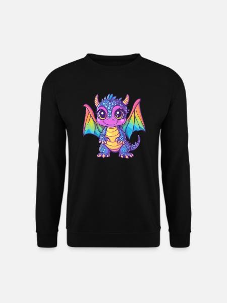 Bunter Baby-Drache - Unisex Pullover - Schwarz