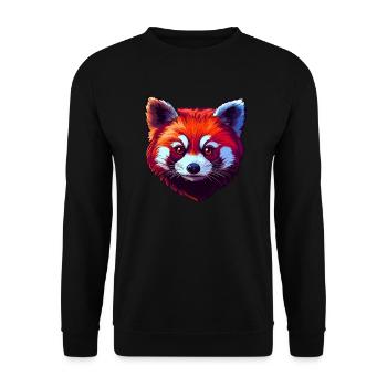 Red Panda Portrait - Unisex Sweatshirt - black - Front - Alina (178cm) & Michal (187cm)