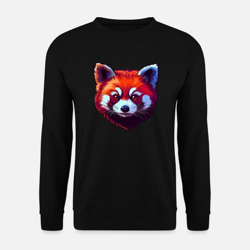 Roter Panda Porträt - Unisex Pullover - Schwarz