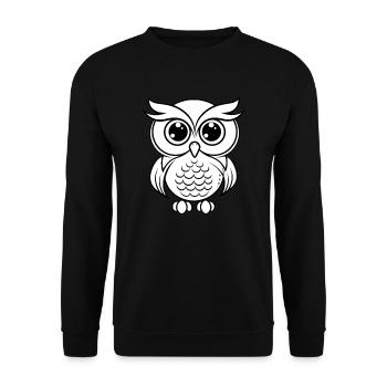 Contour de hibou mignon - Sweat-shirt Unisexe - noir - Devant - Alina (178cm) & Michal (187cm)
