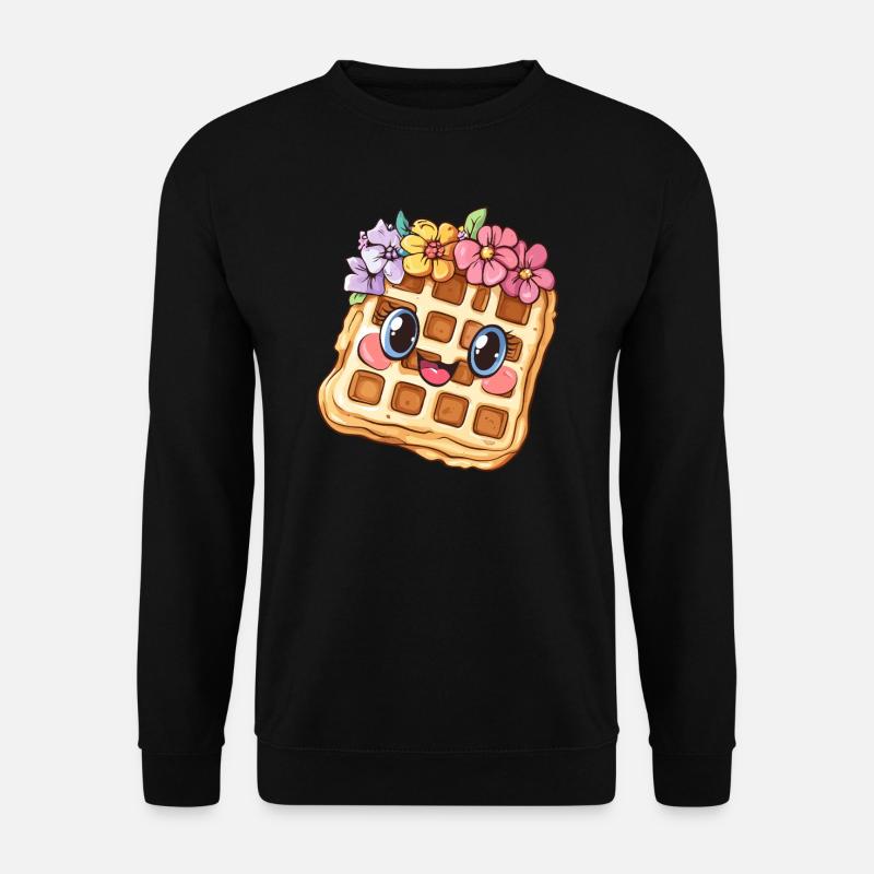 Gaufre aux fleurs - Sweat-shirt Unisexe - noir
