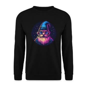 Space Dwarf Retro Look - Unisex Sweatshirt - black - Front - Alina (178cm) & Michal (187cm)