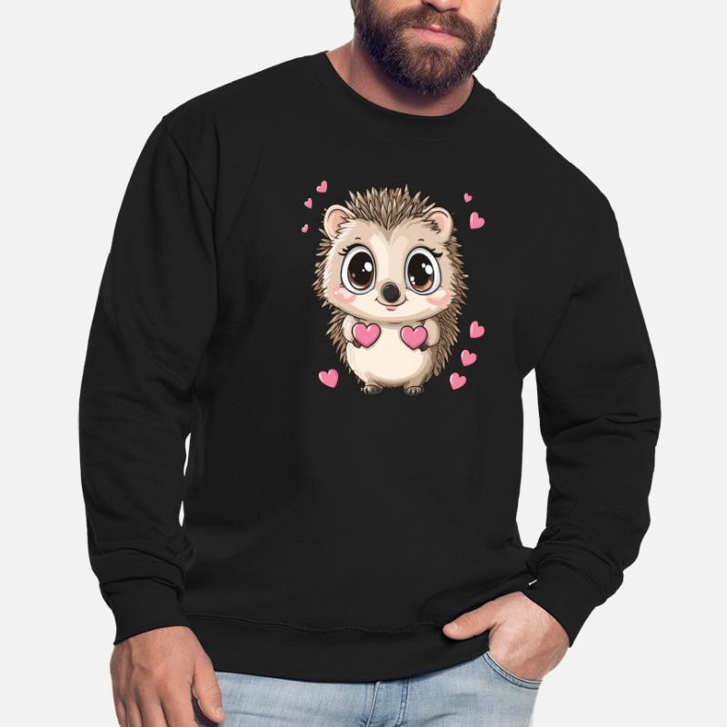 Hérisson avec des cœurs Sweat-shirt Unisexe