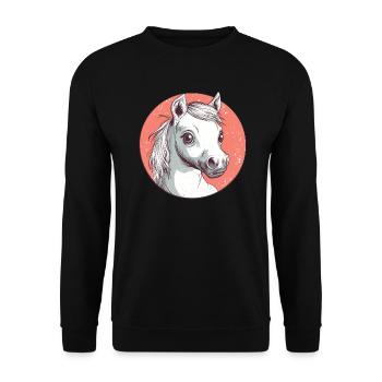 White bangs with a view - Unisex Sweatshirt - black - Front - Alina (178cm) & Michal (187cm)