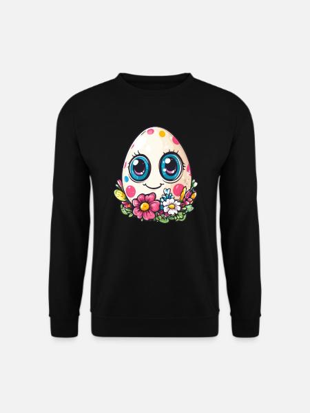 Happy Dots Egg - Unisex Sweatshirt - black