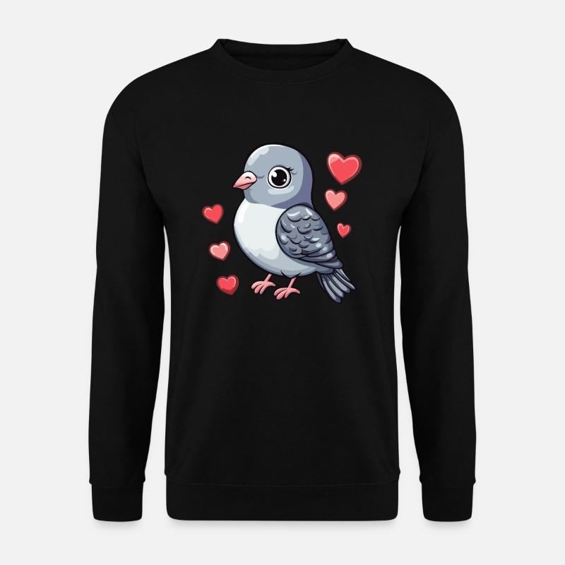 Taube voller Liebe - Unisex Pullover - Schwarz