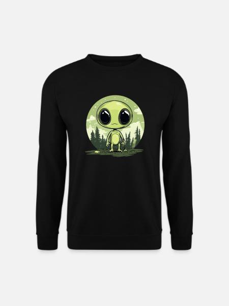 Außerirdischer im Wald - Unisex Pullover - Schwarz