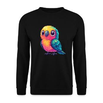 Perroquet coloré câlin - Sweat-shirt Unisexe - noir - Devant - Alina (178cm) & Michal (187cm)