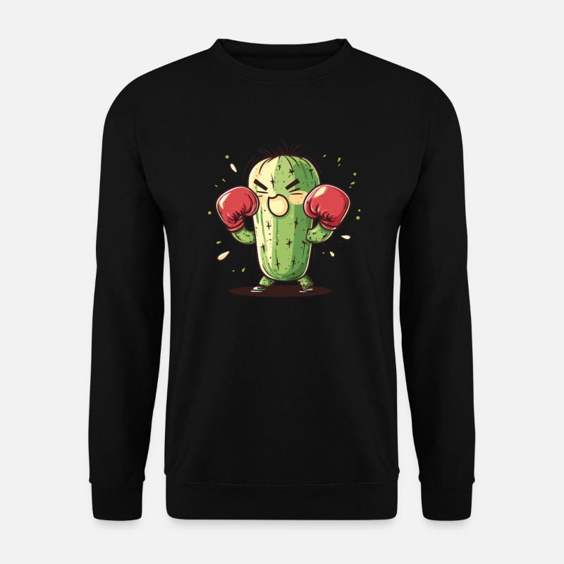 Angry Cactus Boxer - Unisex Sweatshirt - black