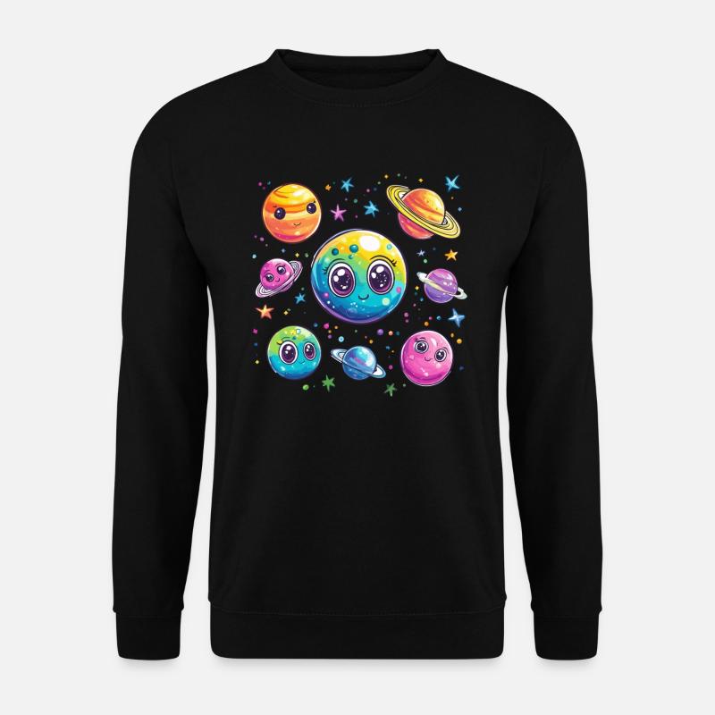 Bunte Planetenfreunde - Unisex Pullover - Schwarz