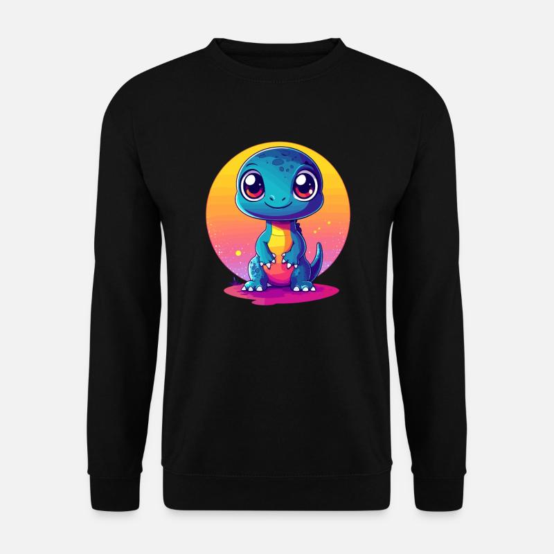 Dino at sunset - Unisex Sweatshirt - black