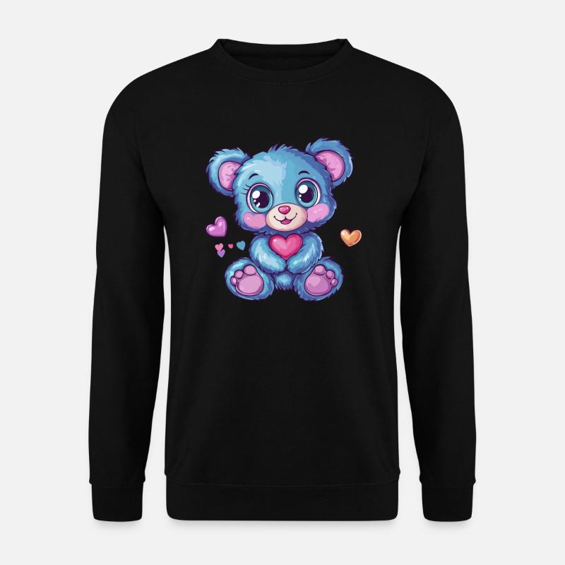 Teddy bear with heart - Unisex Sweatshirt - black
