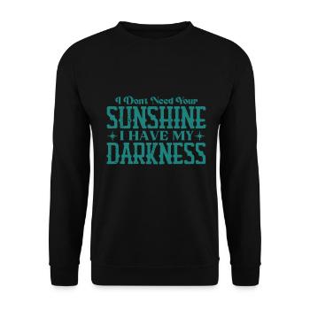Gothique E Fille J’ai Mon Obscurité - Sweat-shirt Unisexe - noir - Devant - Alina (178cm) & Michal (187cm)