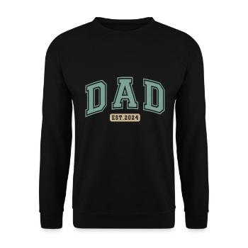 Papa Sprüche und Witze - Mein Vater der Superheld - Unisex Pullover - Schwarz - Vorne - Alina (178cm) & Michal (187cm)