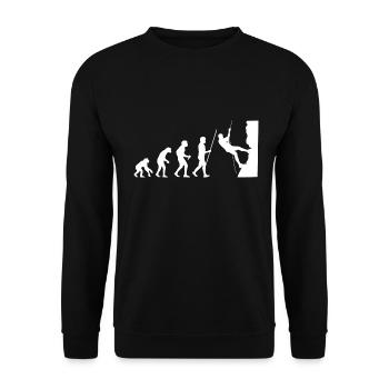 Klettern Evolution - Unisex Pullover - Schwarz - Vorne - Alina (178cm) & Michal (187cm)