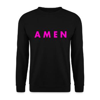 Amen - Unisex Sweatshirt - black - Front - Alina (178cm) & Michal (187cm)