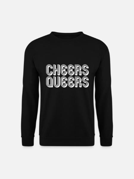 LGBT Cheers Queers schwul lesbisch queer Geschenk - Unisex Pullover - Schwarz