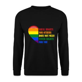Egalité des droits Diversité LGBTQ Féministe LGBTQ - Sweat-shirt Unisexe - noir - Devant - Alina (178cm) & Michal (187cm)
