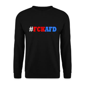 Fck afd - Unisex Pullover - Schwarz - Vorne - Alina (178cm) & Michal (187cm)