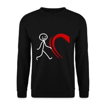 Tee-shirt partenariat partenariat looklook - Sweat-shirt Unisexe - noir - Devant - Alina (178cm) & Michal (187cm)