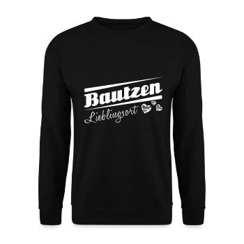 Bautzen - Lieblingsort mit Stadtnamen - Unisex Pullover - Schwarz - Vorne - Alina (178cm) & Michal (187cm)