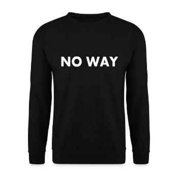 No way - Unisex Sweatshirt - black - Front - Alina (178cm) & Michal (187cm)