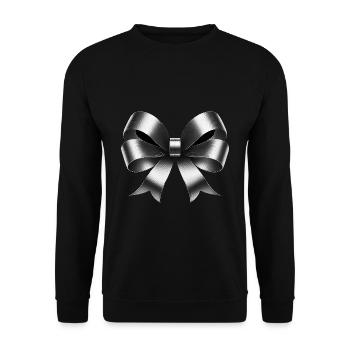 Silver ribbon - Unisex Sweatshirt - black - Front - Alina (178cm) & Michal (187cm)