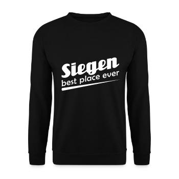 Siegen - Stadt best place ever - Unisex Pullover - Schwarz - Vorne - Alina (178cm) & Michal (187cm)