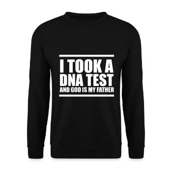 God Christ Christian Saying - Unisex Sweatshirt - black - Front - Alina (178cm) & Michal (187cm)