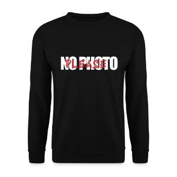 No Photo - Unisex Pullover - Schwarz - Vorne - Alina (178cm) & Michal (187cm)