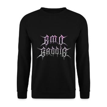 Emo Baddie! Emo Aesthetic Goth - Unisex Sweatshirt - black - Front - Alina (178cm) & Michal (187cm)
