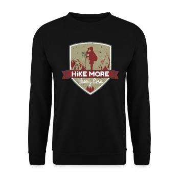 Plus de randonnée Moins inquiétant - Sweat-shirt Unisexe - noir - Devant - Alina (178cm) & Michal (187cm)
