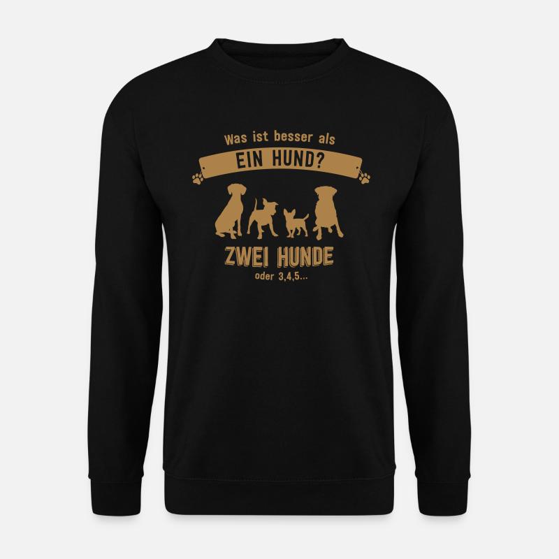 Zwei Hunde - Unisex Pullover - Schwarz