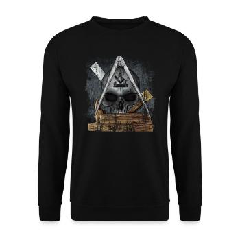 Charpentier - Sweat-shirt Unisexe - noir - Devant - Alina (178cm) & Michal (187cm)