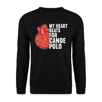 Kanu-Polo - Unisex Pullover - Schwarz - Vorne - Alina (178cm) & Michal (187cm)
