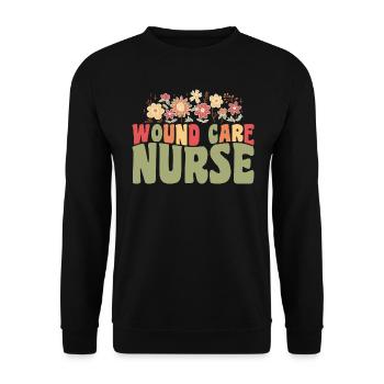 Wound Care Nurse - Unisex Sweatshirt - black - Front - Alina (178cm) & Michal (187cm)