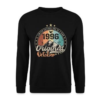 October | The Legends were born in October 1996 - Unisex Sweatshirt - black - Front - Alina (178cm) & Michal (187cm)