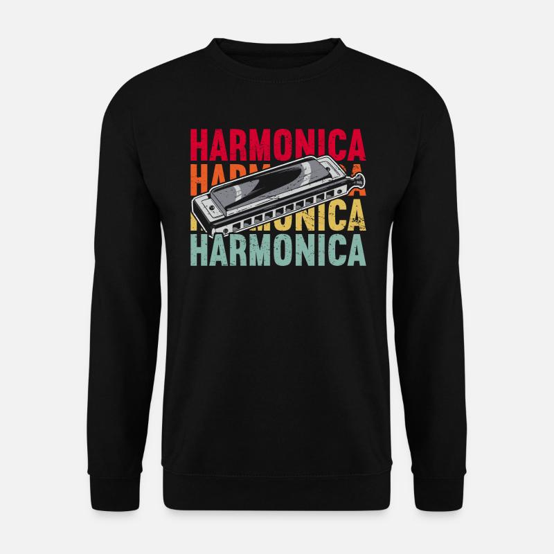 Harmonica Instrument Harmonicas - Unisex Sweatshirt - black