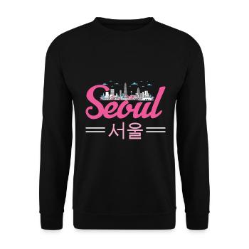 Kpop K-Pop Korea Korean Seoul Hallyu K-drama - Unisex Sweatshirt - black - Front - Alina (178cm) & Michal (187cm)