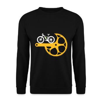 Bicycle crank mountain bike Ebike bicycle bike - Unisex Sweatshirt - black - Front - Alina (178cm) & Michal (187cm)
