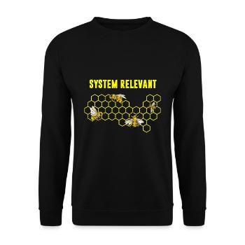System Relevant Imkerei Imker Bienenzüchter Bienen - Unisex Pullover - Schwarz - Vorne - Alina (178cm) & Michal (187cm)
