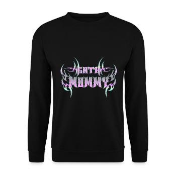 Maman gothique ! Esthétique gothique Croix Y2K - Sweat-shirt Unisexe - noir - Devant - Alina (178cm) & Michal (187cm)