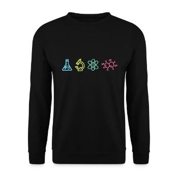 Wissenschaft Elemente - Unisex Pullover - Schwarz - Vorne - Alina (178cm) & Michal (187cm)