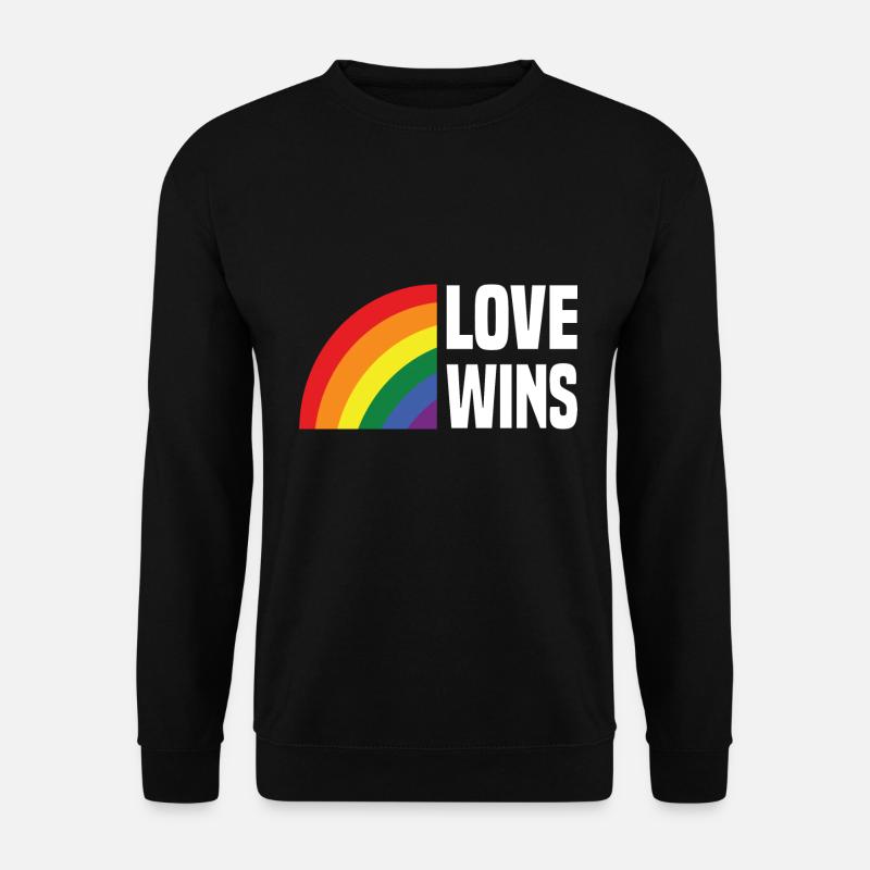 Love Wins Regenbogen - Unisex Pullover - Schwarz